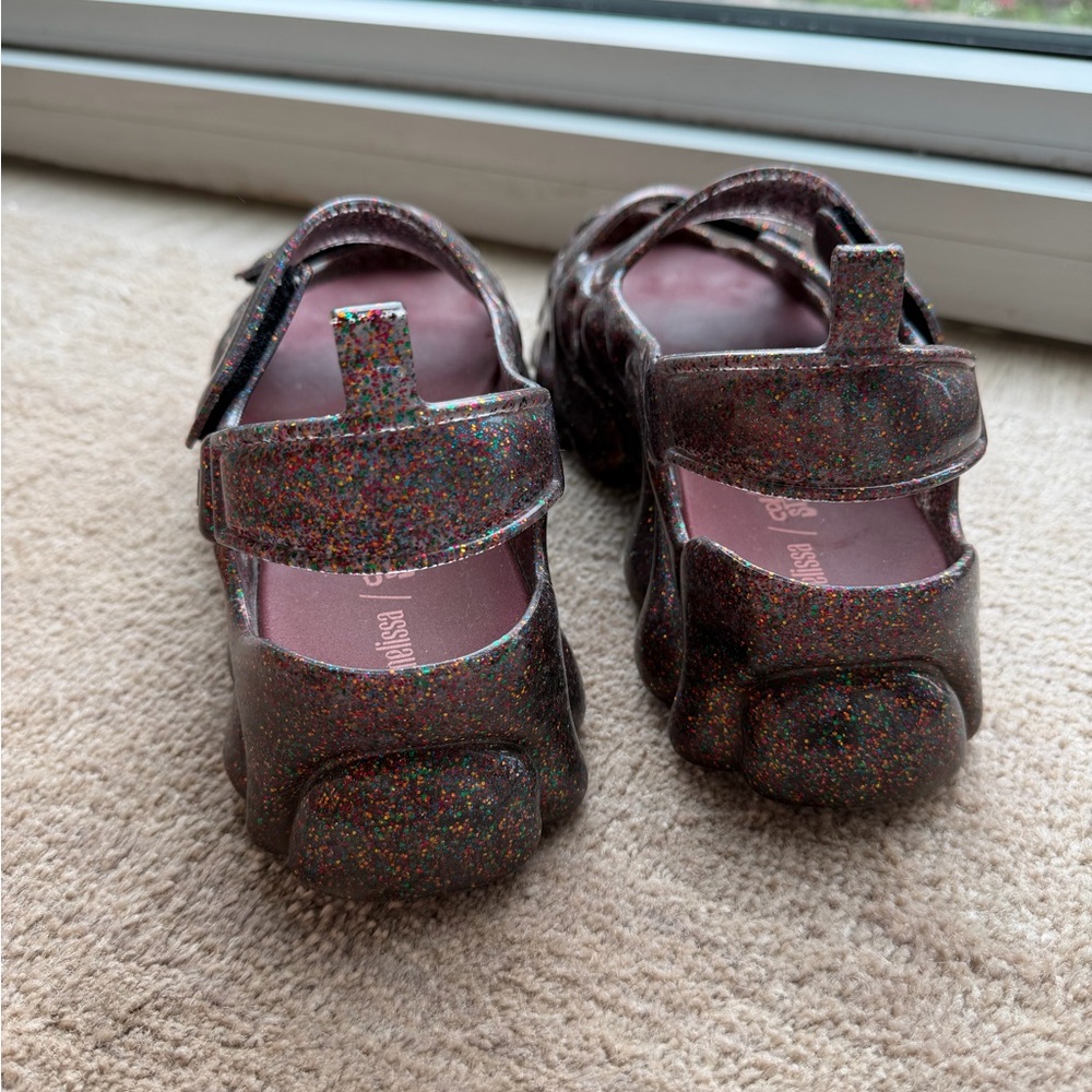 Collina Strada Glitter Plum Jelly Sandals - Picture 3 of 6